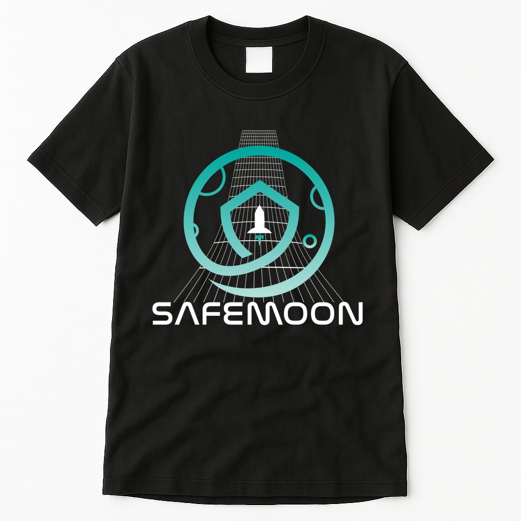 Safemoon Cryptocurrency Space Grid Tall T-Shirt