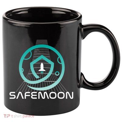 Safemoon Cryptocurrency Space Grid 11oz C Handle Ceramic Mug