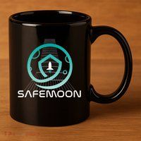 Safemoon Cryptocurrency Space Grid 11oz C Handle Ceramic Mug