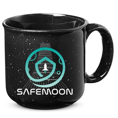 Safemoon Cryptocurrency Space Grid 15oz Campfire Ceramic Mug
