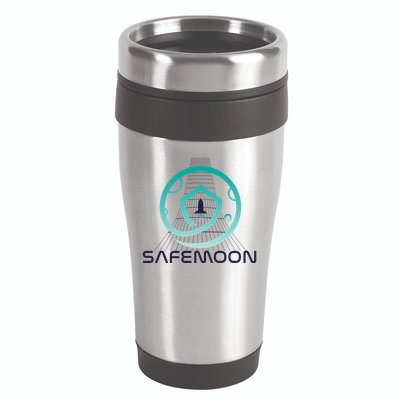 Safemoon Cryptocurrency Space Grid 16oz Travel Tumbler