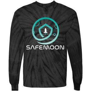 Safemoon Cryptocurrency Space Grid Tie-Dye Long Sleeve Shirt