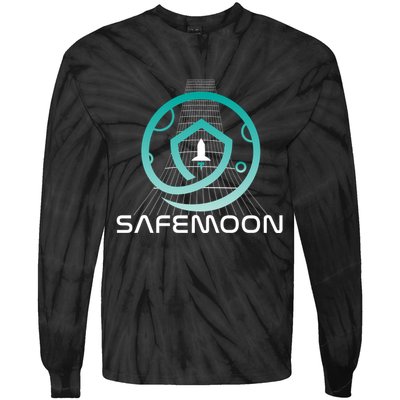 Safemoon Cryptocurrency Space Grid Tie-Dye Long Sleeve Shirt