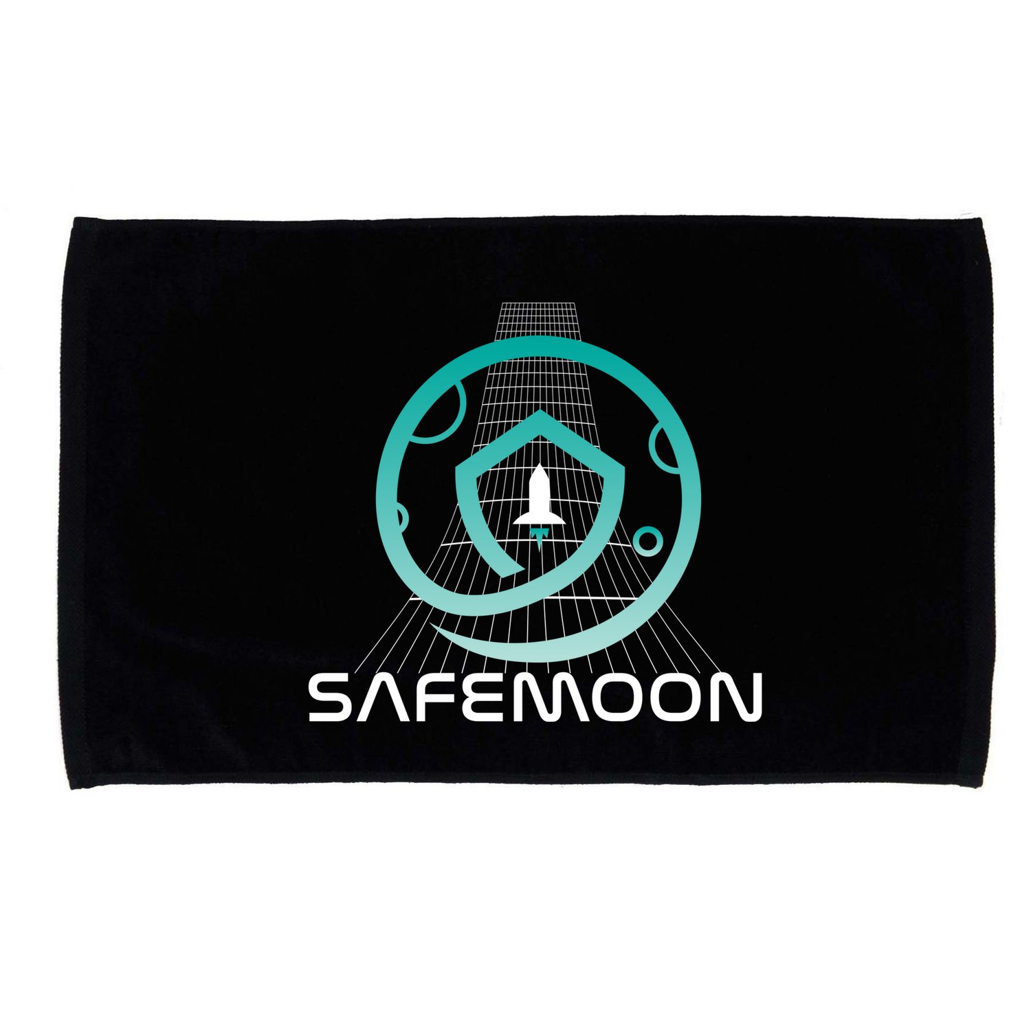 Safemoon Cryptocurrency Space Grid Microfiber Hand Towel
