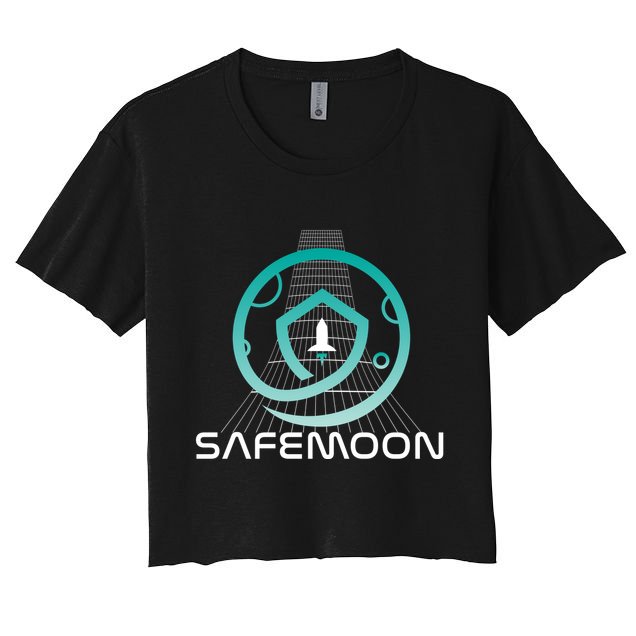 Safemoon Cryptocurrency Space Grid Crop Top