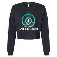 Safemoon Cryptocurrency Space Grid Cropped Pullover Crew