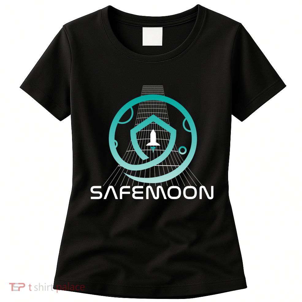 Safemoon Cryptocurrency Space Grid Womens T-Shirt