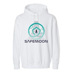 Safemoon Cryptocurrency Space Grid Garment-Dyed Fleece Hoodie