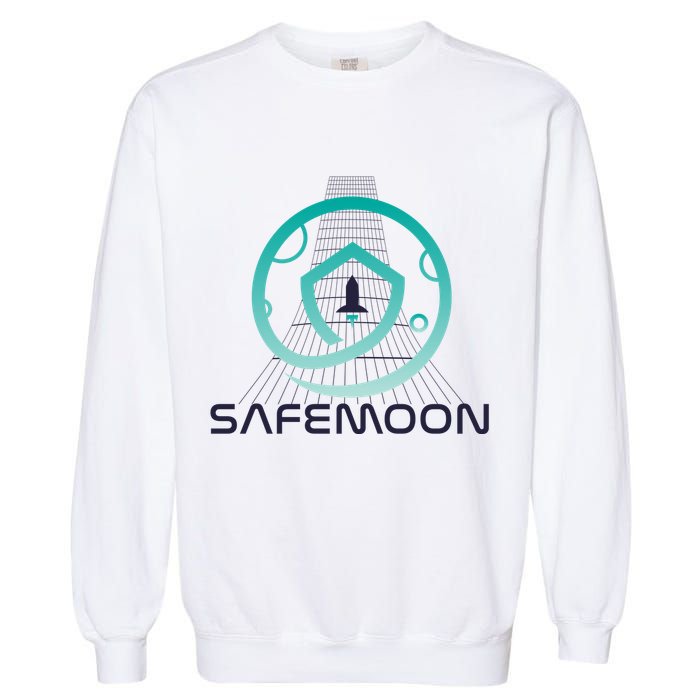 Safemoon Cryptocurrency Space Grid Garment-Dyed Sweatshirt