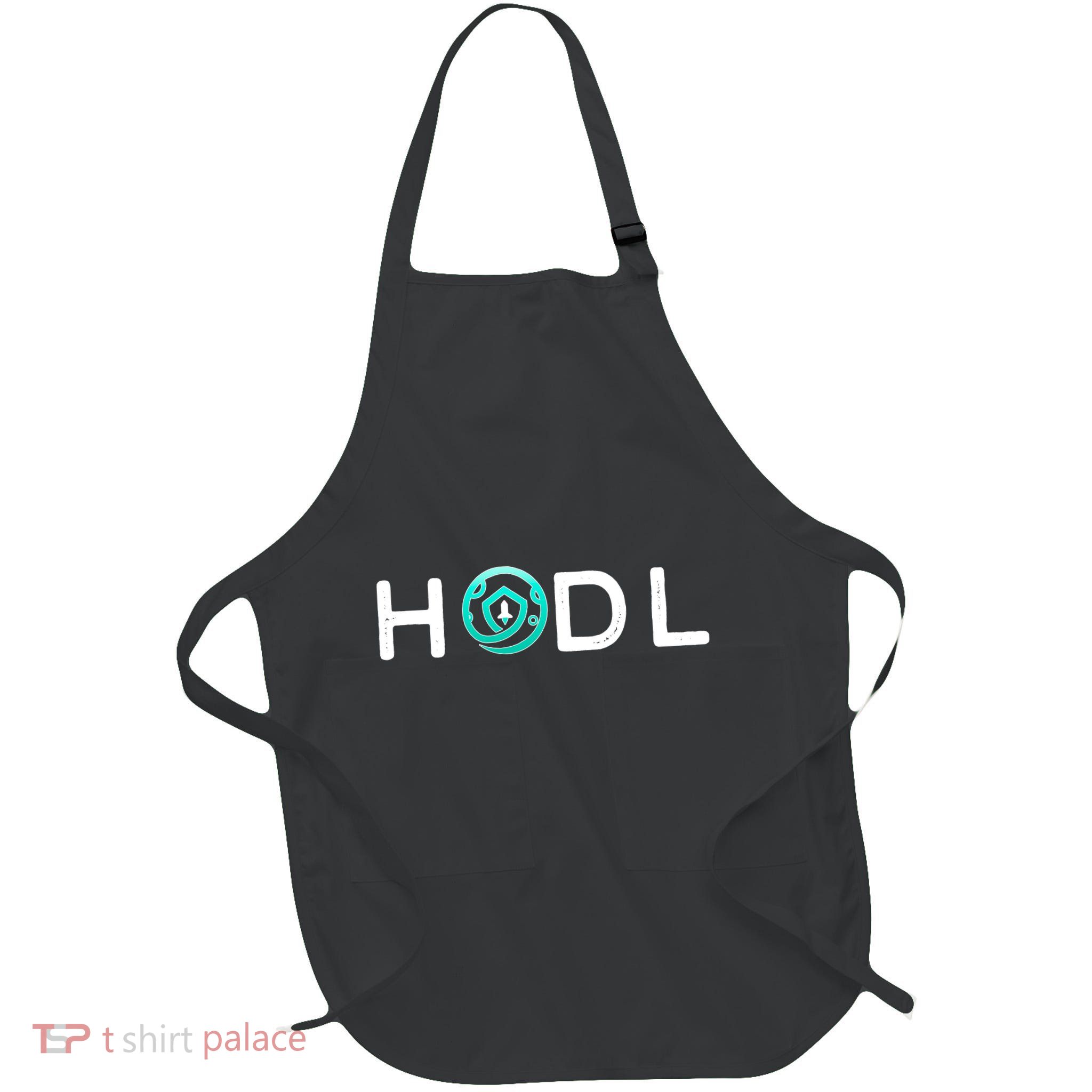 SafeMoon HODL Crypto Hold Currency Full-Length Apron With Pockets