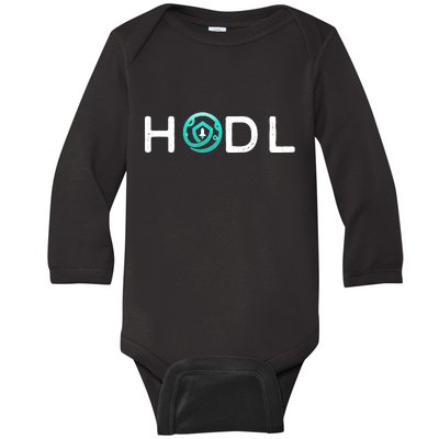 SafeMoon HODL Crypto Hold Currency Baby Long Sleeve Bodysuit