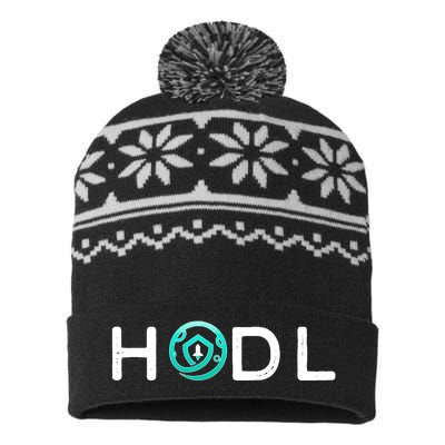 SafeMoon HODL Crypto Hold Currency USA-Made Snowflake Beanie