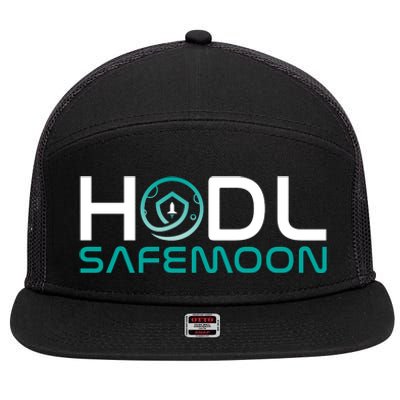 Safemoon HODL Cryptocurrency Logo 7 Panel Mesh Trucker Snapback Hat