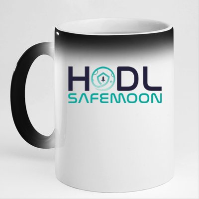 Safemoon HODL Cryptocurrency Logo 11oz Black Color Changing Mug