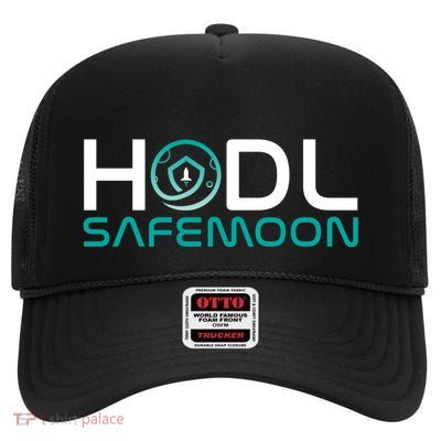 Safemoon HODL Cryptocurrency Logo High Crown Mesh Back Trucker Hat