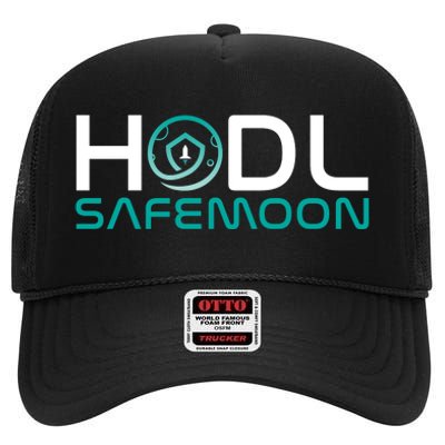 Safemoon HODL Cryptocurrency Logo High Crown Mesh Back Trucker Hat