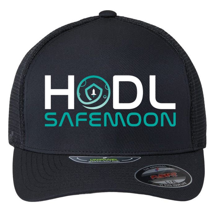 Safemoon HODL Cryptocurrency Logo Flexfit Unipanel Trucker Cap