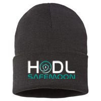 Safemoon HODL Cryptocurrency Logo Sustainable Knit Beanie