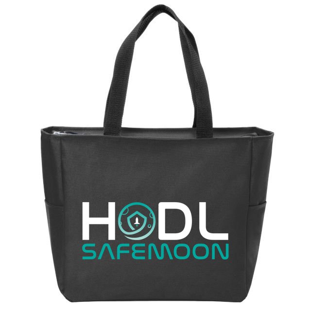 Safemoon HODL Cryptocurrency Logo Zip Tote Bag
