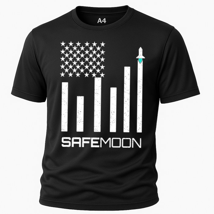 Safemoon To The Moon Crypto Blockchain Flag Performance Shirt