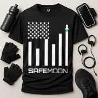 Safemoon To The Moon Crypto Blockchain Flag Performance Shirt