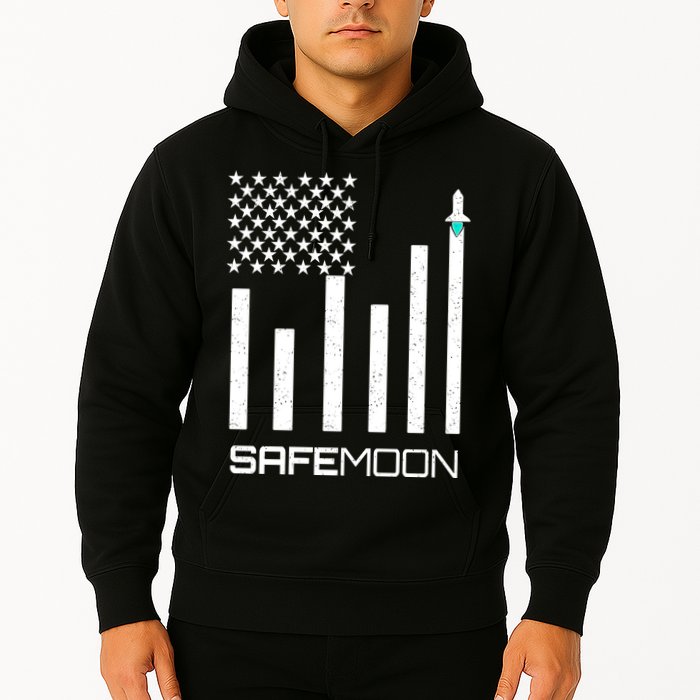 Safemoon To The Moon Crypto Blockchain Flag Hoodie