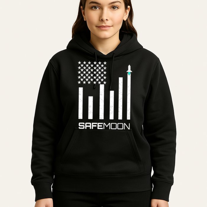 Safemoon To The Moon Crypto Blockchain Flag Hoodie
