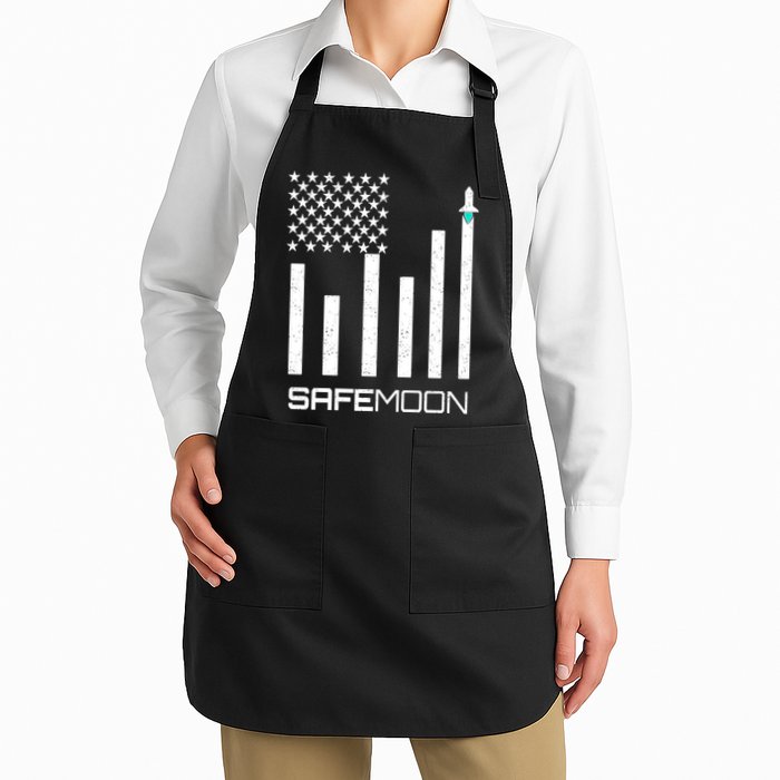 Safemoon To The Moon Crypto Blockchain Flag Apron