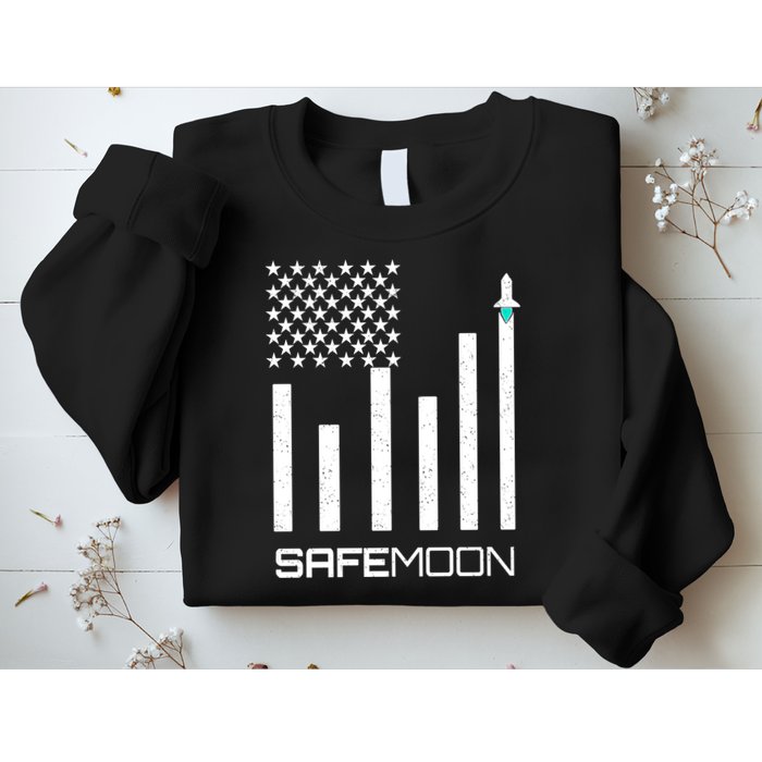 Safemoon To The Moon Crypto Blockchain Flag Sweatshirt