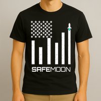 Safemoon To The Moon Crypto Blockchain Flag T-Shirt