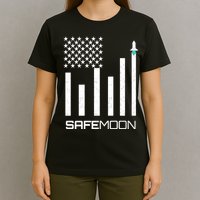 Safemoon To The Moon Crypto Blockchain Flag T-Shirt