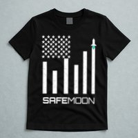 Safemoon To The Moon Crypto Blockchain Flag T-Shirt