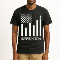 Safemoon To The Moon Crypto Blockchain Flag Tall T-Shirt