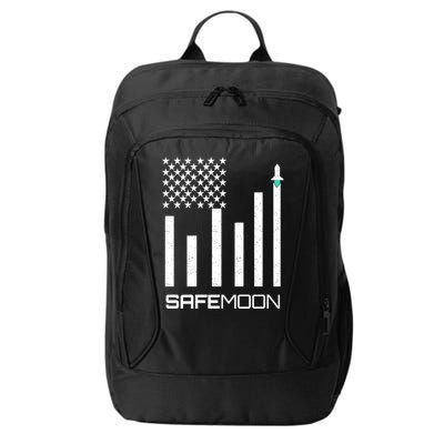 Safemoon To The Moon Crypto Blockchain Flag City Backpack