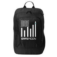 Safemoon To The Moon Crypto Blockchain Flag City Backpack