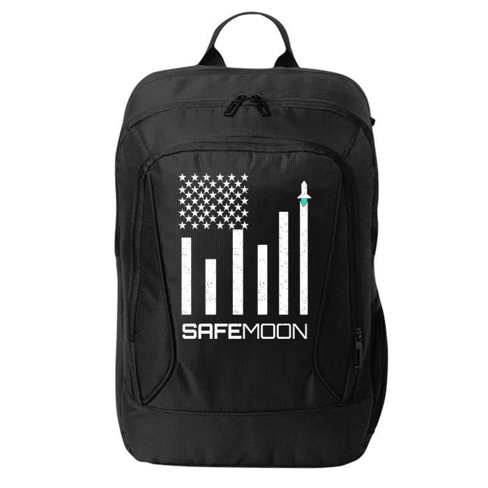 Safemoon To The Moon Crypto Blockchain Flag City Backpack