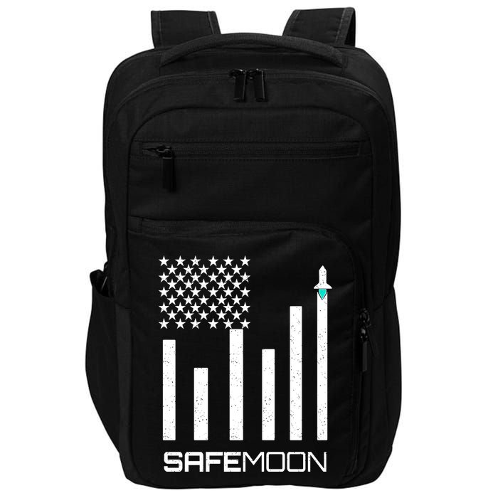 Safemoon To The Moon Crypto Blockchain Flag Impact Tech Backpack