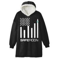 Safemoon To The Moon Crypto Blockchain Flag Hooded Wearable Blanket