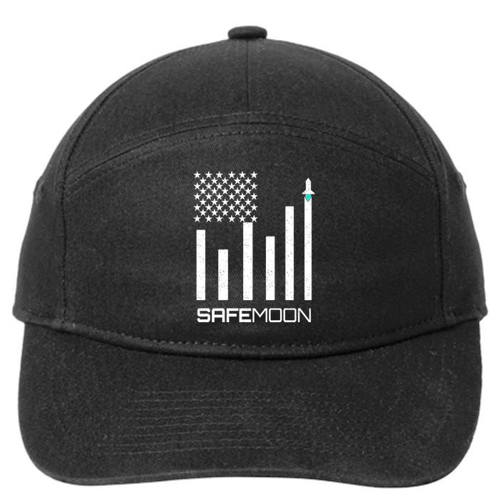 Safemoon To The Moon Crypto Blockchain Flag 7-Panel Snapback Hat