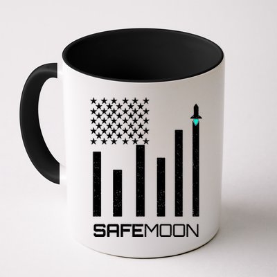 Safemoon To The Moon Crypto Blockchain Flag Mug