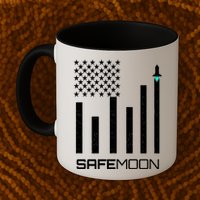 Safemoon To The Moon Crypto Blockchain Flag Mug
