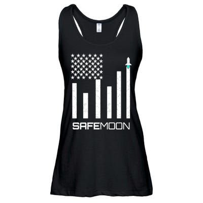 Safemoon To The Moon Crypto Blockchain Flag Ladies Essential Flowy Tank