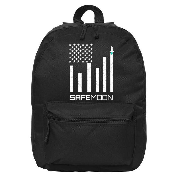 Safemoon To The Moon Crypto Blockchain Flag 16 in Basic Backpack