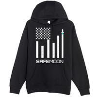 Safemoon To The Moon Crypto Blockchain Flag Premium Pullover Hoodie