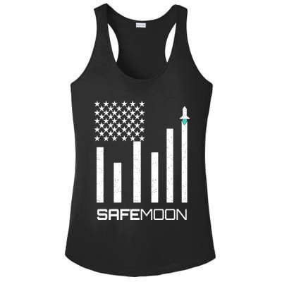 Safemoon To The Moon Crypto Blockchain Flag Ladies PosiCharge Competitor Racerback Tank