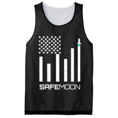 Safemoon To The Moon Crypto Blockchain Flag Mesh Reversible Basketball Jersey Tank