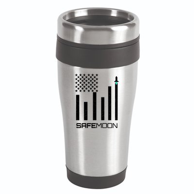 Safemoon To The Moon Crypto Blockchain Flag 16oz Travel Tumbler