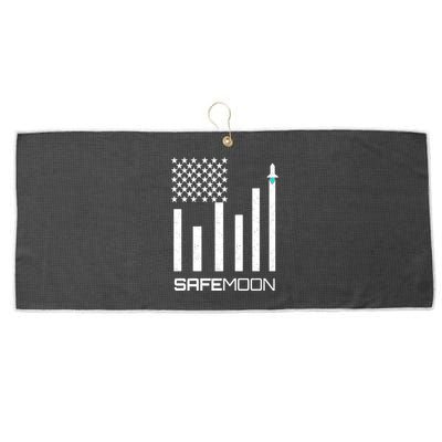Safemoon To The Moon Crypto Blockchain Flag Large Microfiber Waffle Golf Towel