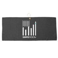 Safemoon To The Moon Crypto Blockchain Flag Large Microfiber Waffle Golf Towel