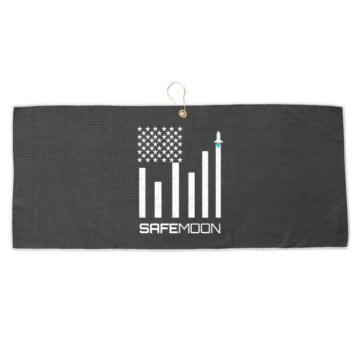 Safemoon To The Moon Crypto Blockchain Flag Large Microfiber Waffle Golf Towel
